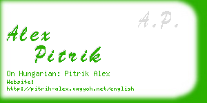 alex pitrik business card